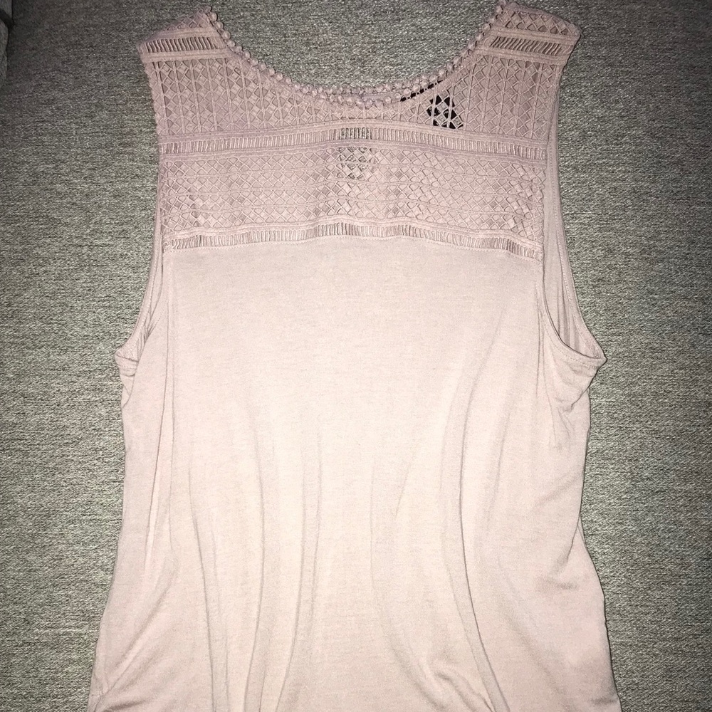 H&M Blush Lace Tank Top